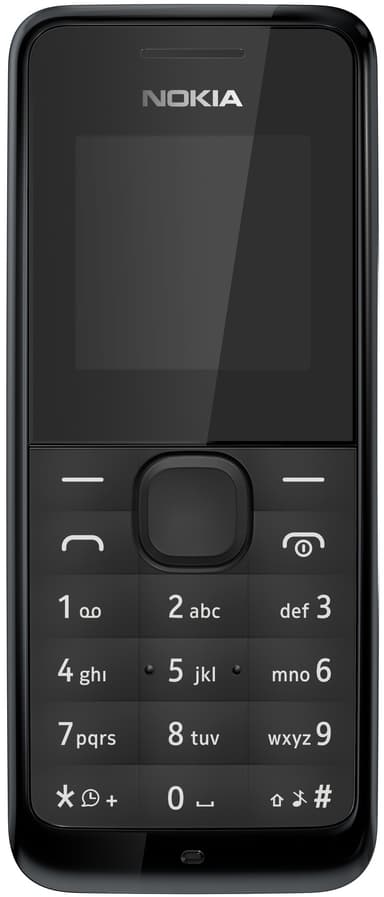 Nokia 105 Mobiltelefon (svart)