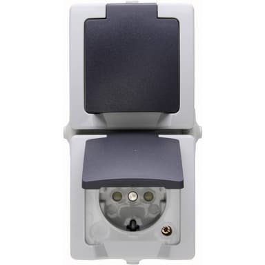 Kopp Vägguttag lock Nautic Grå 136956008