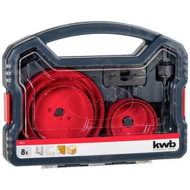 kwb 109178 Hålsågset 8 delar 68 mm, 76 mm, 89 mm, 102