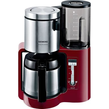 Siemens Hausgeräte TC86504 Kaffebryggare Röd, Silver