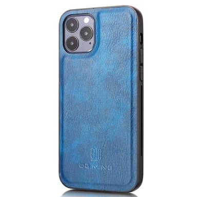 DG.MING iPhone 13 Split Läder Plånboksfodral - Blå
