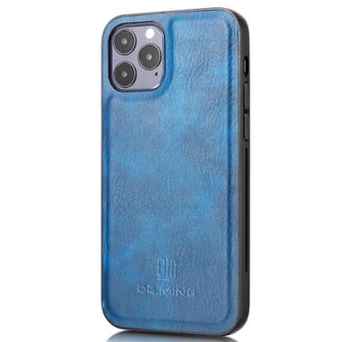 DG.MING iPhone 13 Pro Split Läder Plånboksfodral - Blå