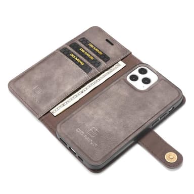 DG.MING iPhone 13 Mini Split Läder Plånboksfodral - Coffee