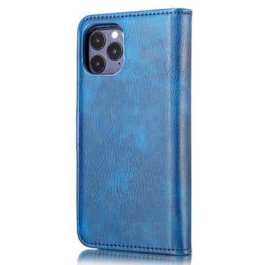 DG.MING iPhone 13 Split Läder Plånboksfodral - Blå