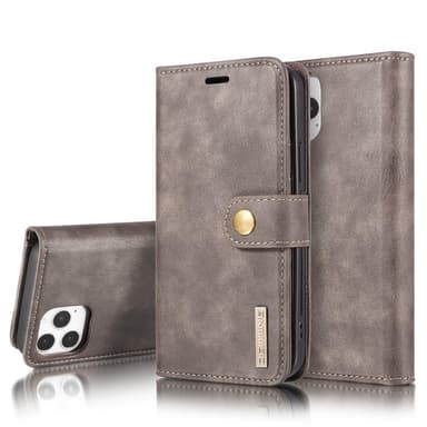 DG.MING iPhone 13 Mini Split Läder Plånboksfodral - Coffee