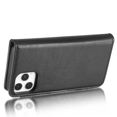 DG.MING iPhone 13 Pro Split Läder Plånboksfodral - Svart