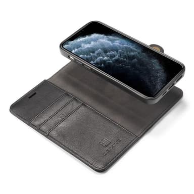 DG.MING iPhone 13 Split Läder Plånboksfodral - Svart