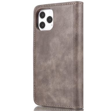 DG.MING iPhone 13 Pro Split Läder Plånboksfodral - Coffee