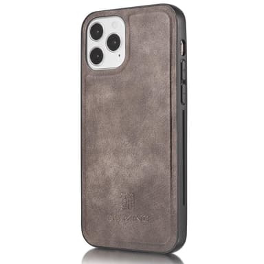 DG.MING iPhone 13 Split Läder Plånboksfodral - Coffee