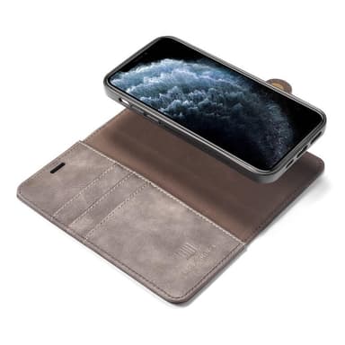 DG.MING iPhone 13 Mini Split Läder Plånboksfodral - Coffee