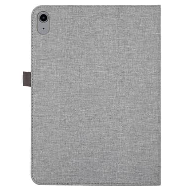 Apple iPad 10.9 2022 Vikbart fodral korthållare Tygtextur - Grå