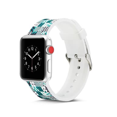 Silicone klockrem för Apple Watch 4 44mm, 3/2/1 42mm - Geometric