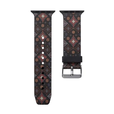 Silicone klockrem för Apple Watch 4 44mm, 3/2/1 42mm - Flowers