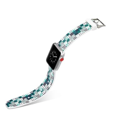 Silicone klockrem för Apple Watch 4 44mm, 3/2/1 42mm - Geometric