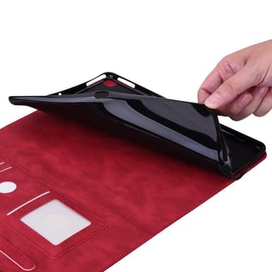Apple iPad 10.9 2022 Vikbart fodral korthållare Fjäril - Röd