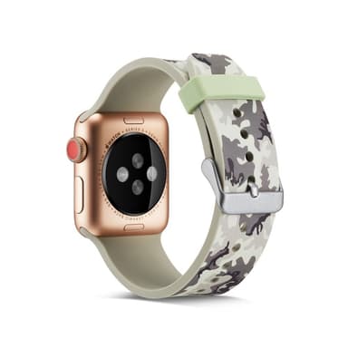 Silicone klockrem för Apple Watch 4 44mm, 3/2/1 42mm - Grey Camouflage
