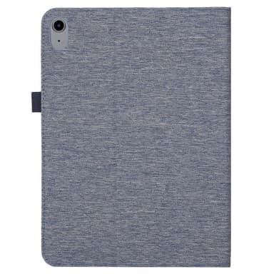 Apple iPad 10.9 2022 Vikbart fodral korthållare Tygtextur - Blå