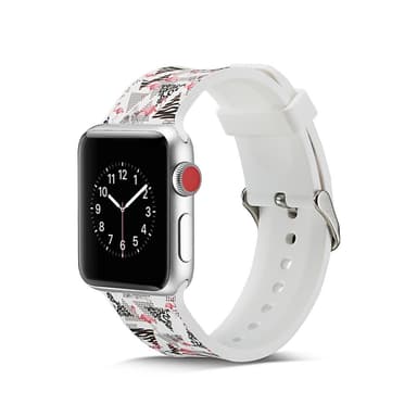 Silicone klockrem för Apple Watch 4 44mm, 3/2/1 42mm - Flamingo