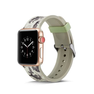 Silicone klockrem för Apple Watch 4 44mm, 3/2/1 42mm - Grey Camouflage