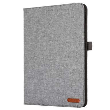 Apple iPad 10.9 2022 Vikbart fodral korthållare Tygtextur - Grå
