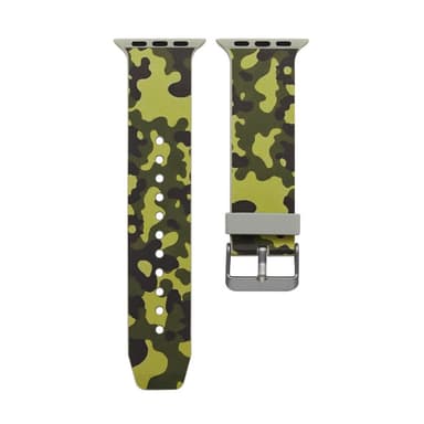 Silicone klockrem för Apple Watch 4 44mm, 3/2/1 42mm - Army Green Camouflage