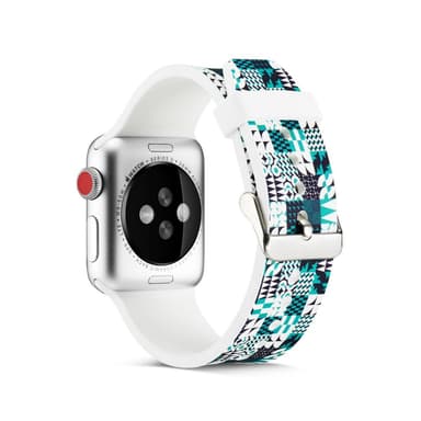 Silicone klockrem för Apple Watch 4 44mm, 3/2/1 42mm - Geometric