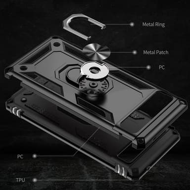 För Google Pixel 6a 5G Anti-drop TPU + PC-telefonfodral Skal