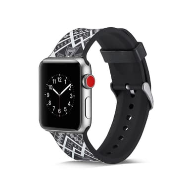 Silicone klockrem för Apple Watch 4 44mm, 3/2/1 42mm - Quadrangle