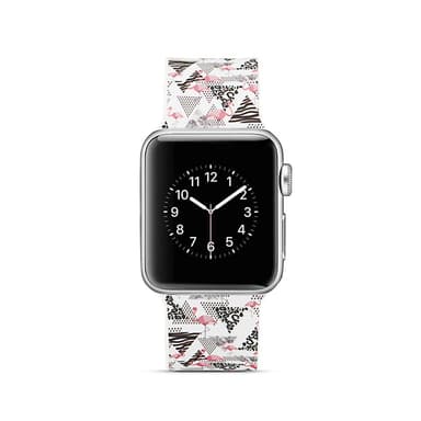 Silicone klockrem för Apple Watch 4 44mm, 3/2/1 42mm - Flamingo