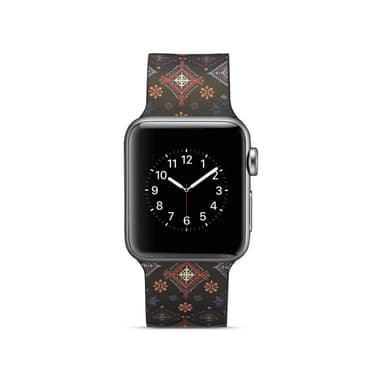 Silicone klockrem för Apple Watch 4 44mm, 3/2/1 42mm - Flowers