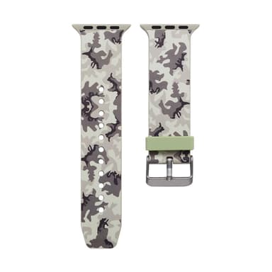 Silicone klockrem för Apple Watch 4 44mm, 3/2/1 42mm - Grey Camouflage