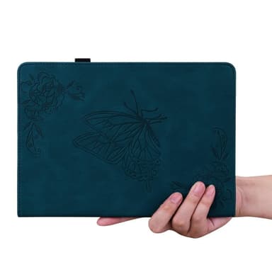 Apple iPad 10.9 2022 Vikbart fodral korthållare Fjäril - Blå