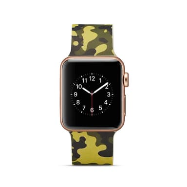 Silicone klockrem för Apple Watch 4 44mm, 3/2/1 42mm - Army Green Camouflage