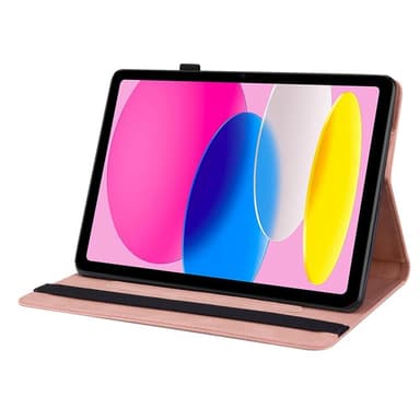 Apple iPad 10.9 2022 Vikbart fodral korthållare Fjäril - Rosa