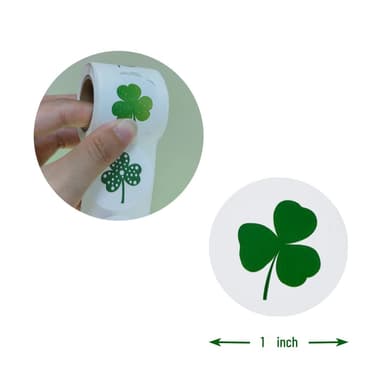 St. Patrick's Day Stickers 1 rulle 500 st Grön
