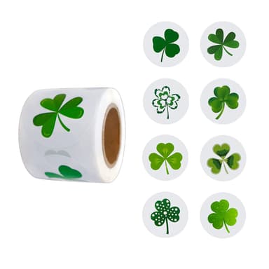 St. Patrick's Day Stickers 1 rulle 500 st Grön