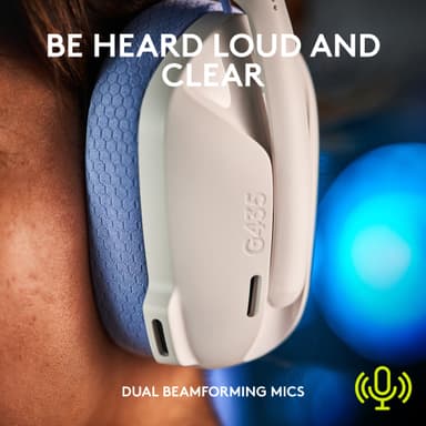 Logitech G435 hörlurar för gaming (vita)