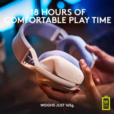 Logitech G435 hörlurar för gaming (vita)