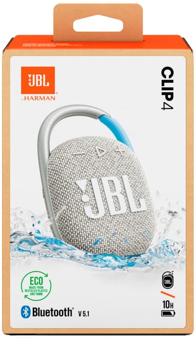 JBL Go 3 Eco bärbar högtalare (vit)