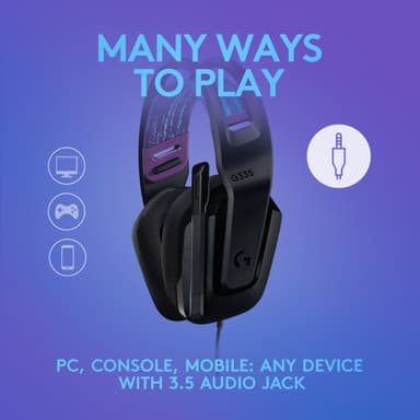 Logitech G335 gamingheadset (svart)