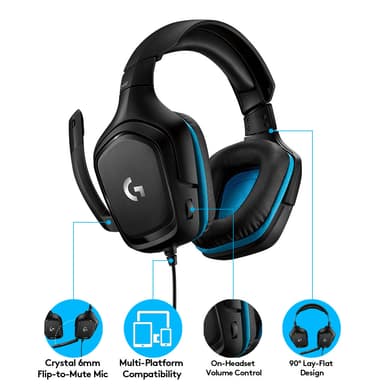Logitech G432 trådbundet gaming headset