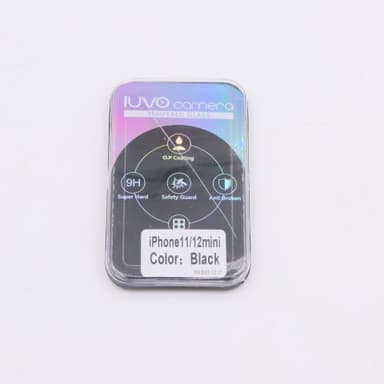 Glitter kameralinsskydd Svart iPhone 11/12 Mini