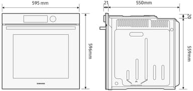 Samsung Serie 6 Bespoke Inbyggnadsugn NV7B6695ACK/U1 (svart)