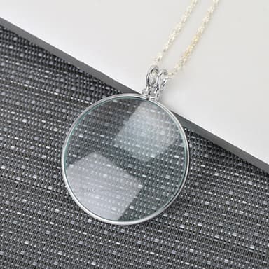 Halsband med förstoringsglas 5X Silver