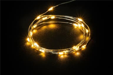 Goobay Ljusslinga med silvertråd och 20 LED-lampor, inkl. timer