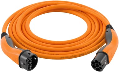 Laddkabel Typ 2, upp till 7,4 kW, 7 m, Orange