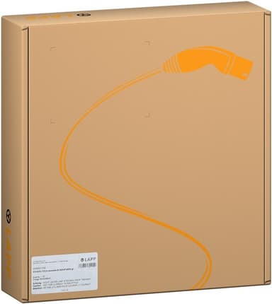 Spiral laddkabel Typ 2, upp till 11 kW, m, Orange