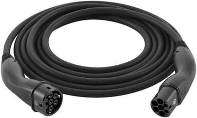 Laddkabel Typ 2, upp till 11 kW, 7 m, svart
