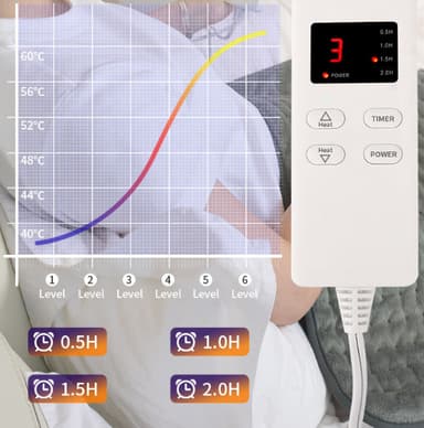 Elektrisk värmedyna för nacke och axlar Blå 45x55 cm