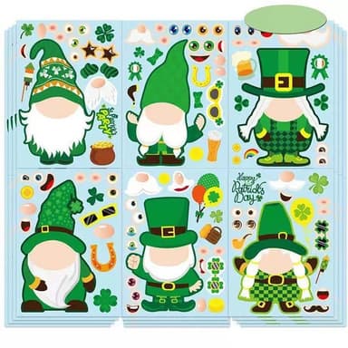 St Patrick's Day klistermärken 24-pack Flerfärgad